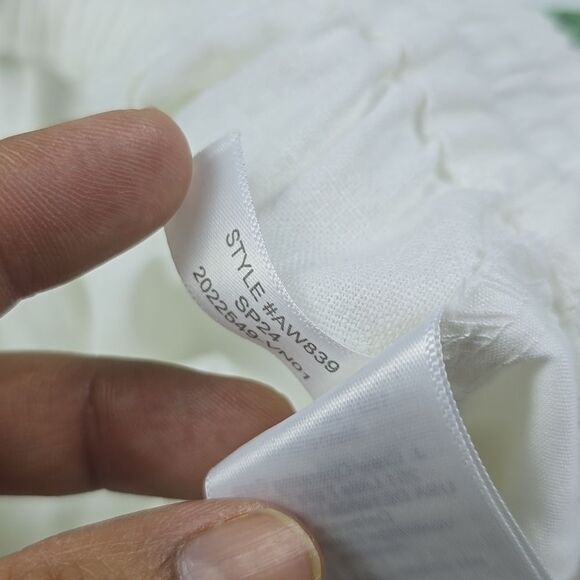 J. Crew Factory -164 Linen-cotton blend drawstring pant white Women's 00 - Picture 9 of 10